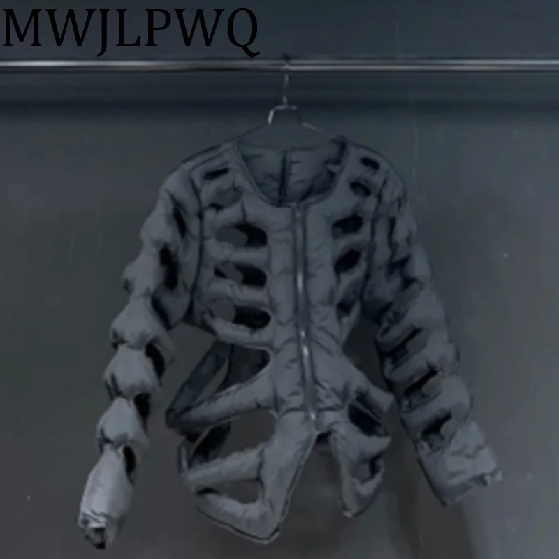 

MWJLPWQ черная полая хлопковая мужская стеганая куртка индивидуальные уличные пальто с длинными рукавами унисекс для вечеринок и клубов топы 010614