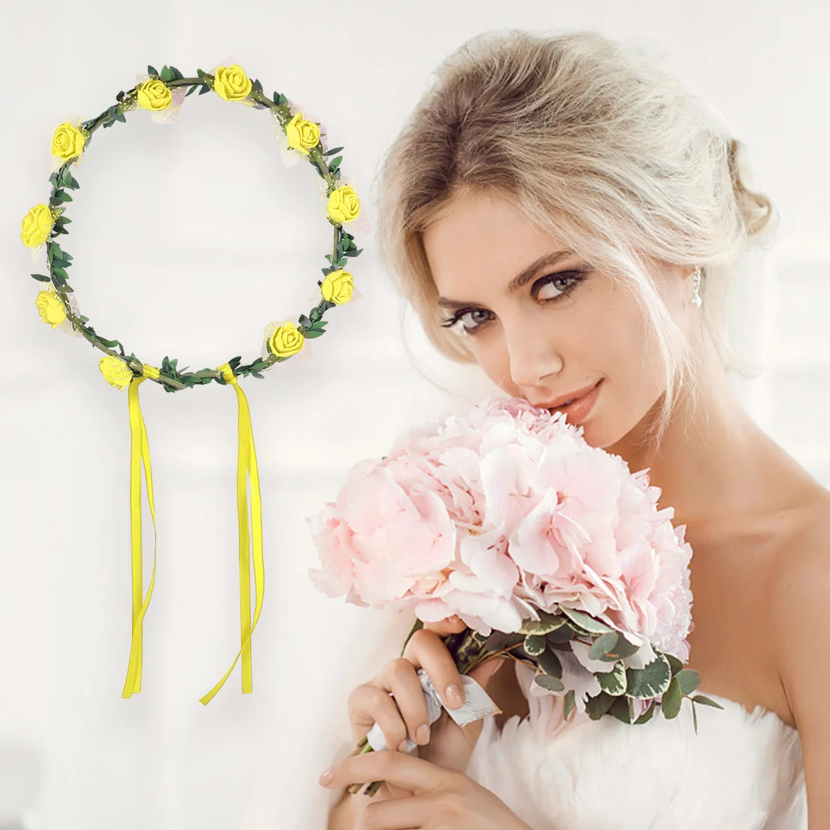 

6Pcs Glowing Flower Headband LED Illuminated Wreath for Night Party Costume Festival Beach Event Ladies Fashion Accessory