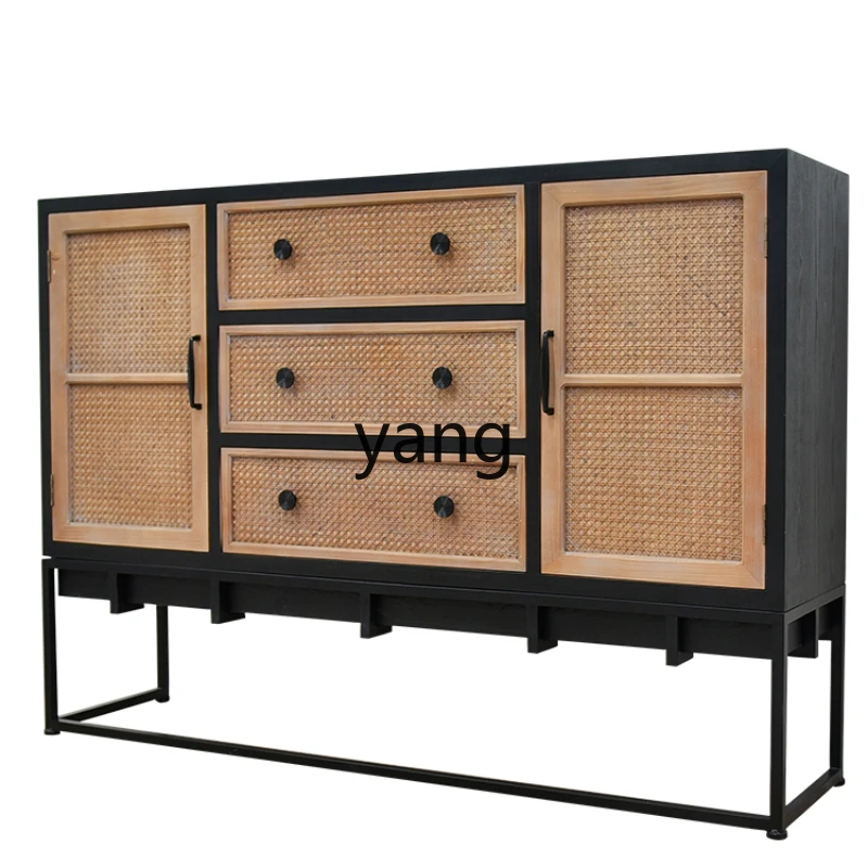 

Yjq Mix and Match Country Style Wooden Ball Combined with Living Room Dining Room Entrance Storage Decoration Showcase