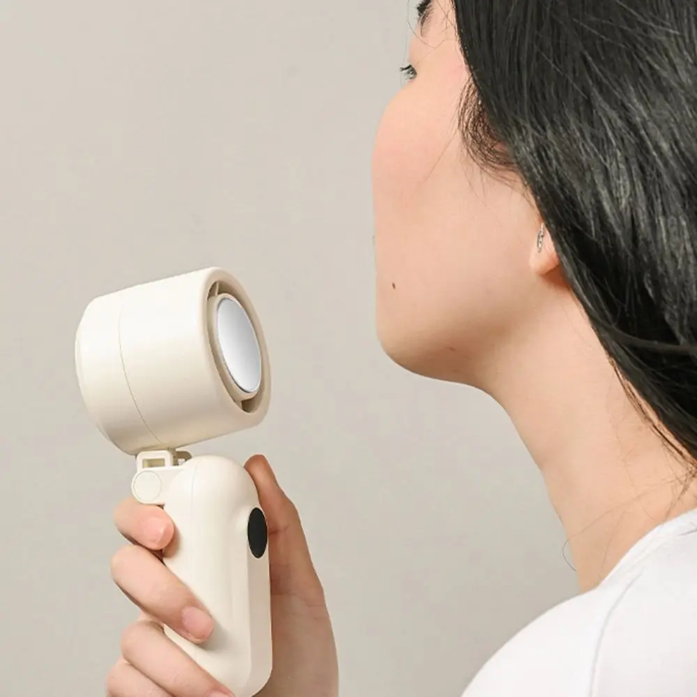 

Semiconductor Refrigeration Mini Handheld Fan 3 Gears Adjustable LED Display Small Electric Fan Low Noise Rechargeable