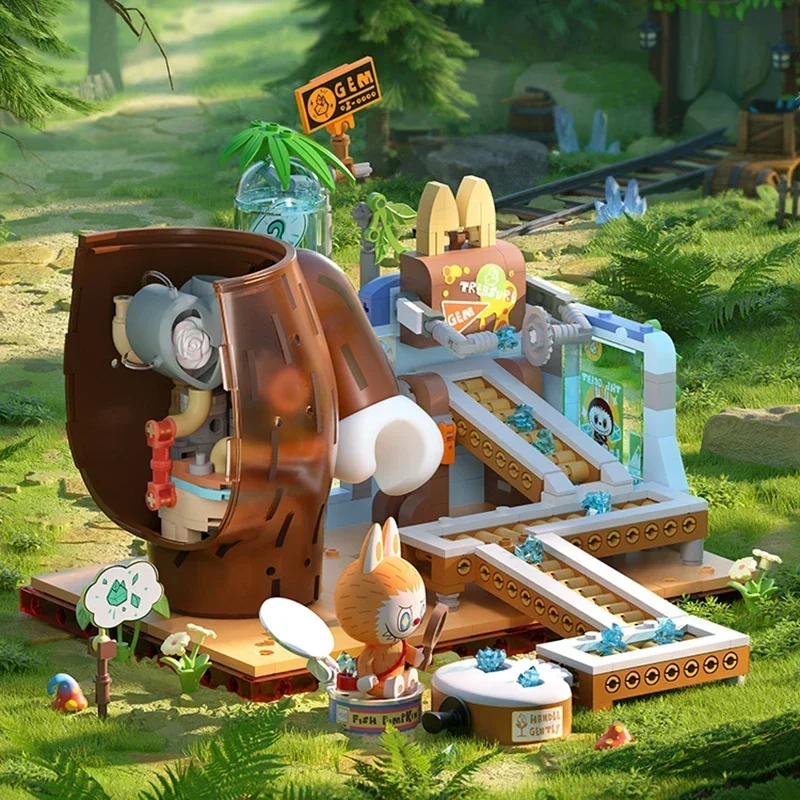 

Конструктор POPMART LABUBU THE MONSTERS: Серия «Тайная лесная база», коллекционная фигурка аниме, игрушка-сюрприз в закрытой коробке, подарок