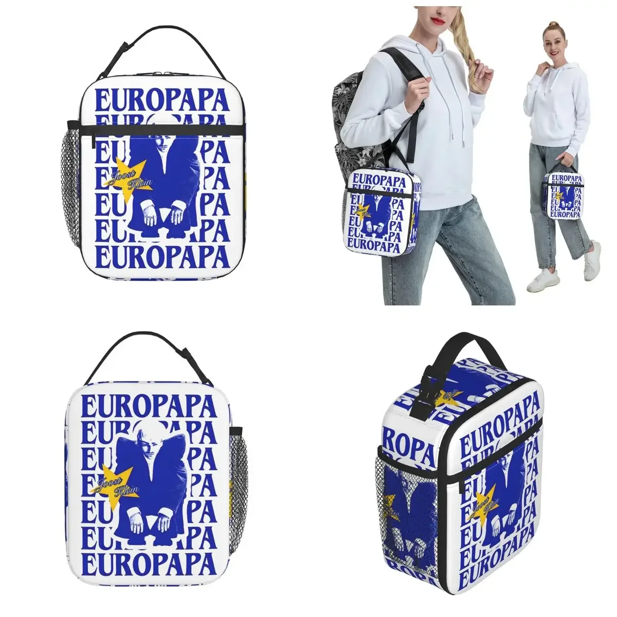 Europapa Joost Kleins Eurovisions 2024 Netherlands Insulated Lunch Bag Food Container Portable Thermal Cooler Lunch Boxes