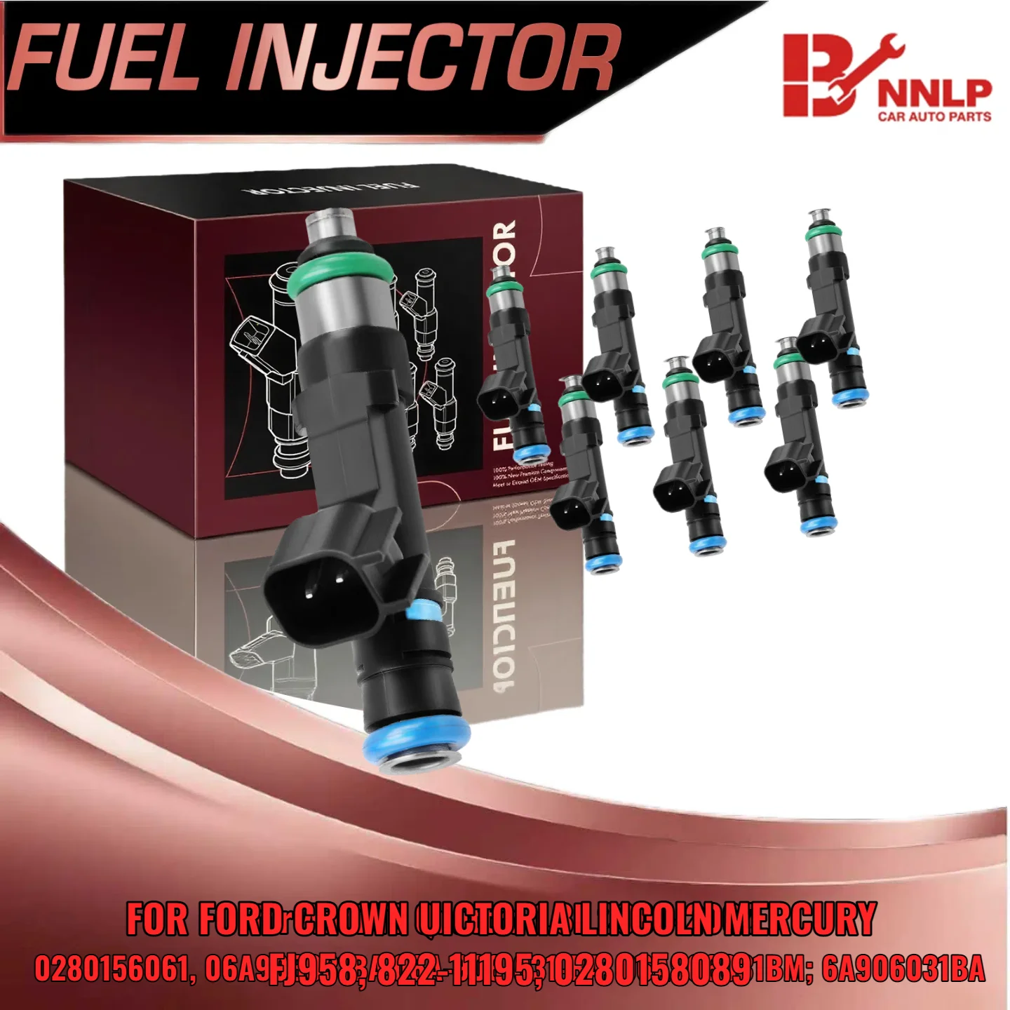 

For Ford Crown Victoria For Lincoln Mercury 8PCS Fuel Injector Set V8 46L 2006 2011 FJ958 0280158089 82211195