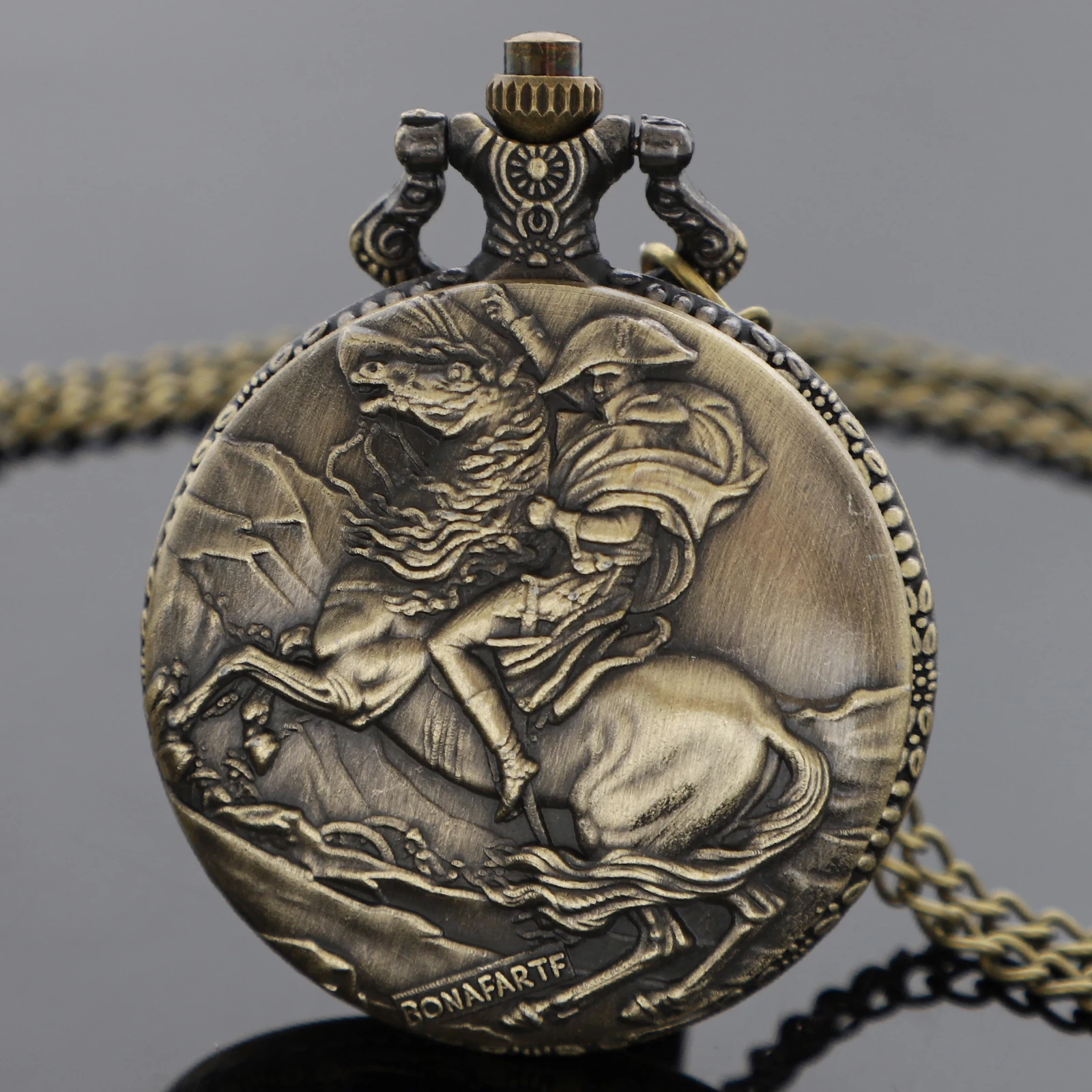 Horses Carved Quartz Pocket Watch Necklace Timing Pendant Steampunk  Woman Man Watch Souvenirs Gifts