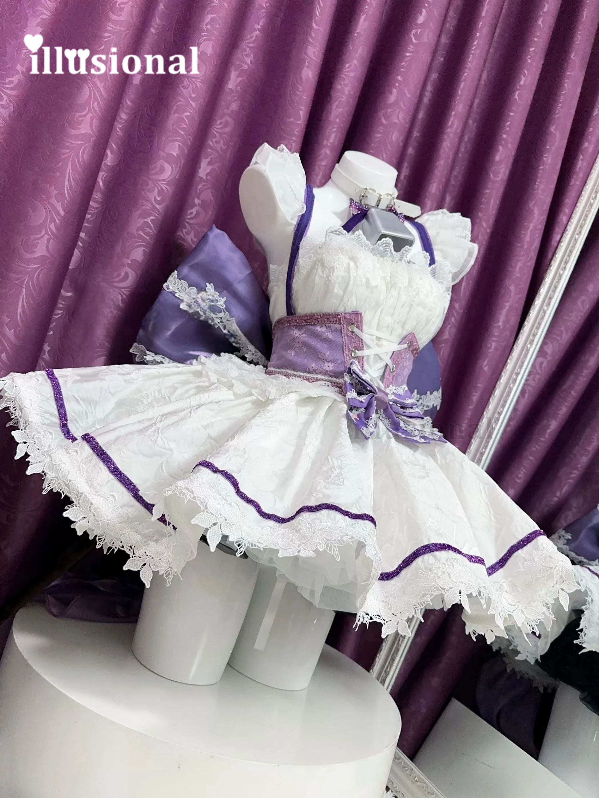 illusional Azur Lane IJN Kashino Cosplay Costume IJN Kashino Maid Dress female Halloween Costume Can Custom made