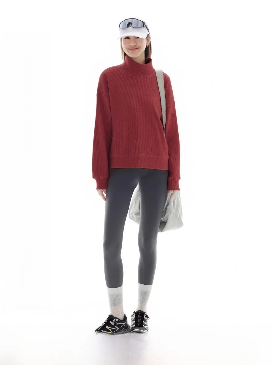 

Легкий свитшот с воротником-стойкой Cloud Life Year Ring, женский весенний новый удобный свободный крой, длинный топ све