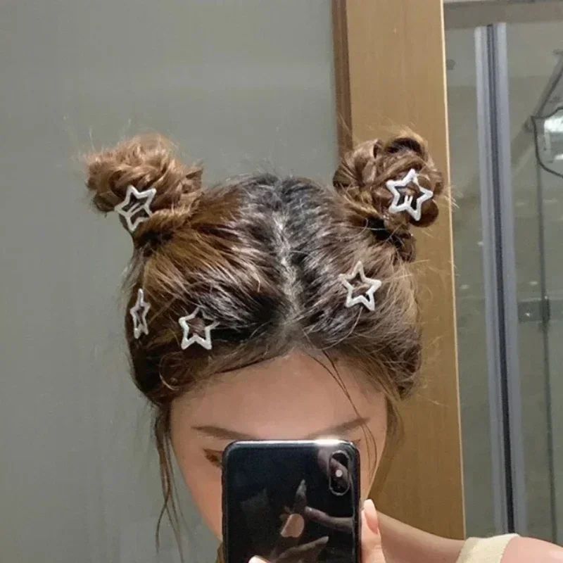 Pinces à cheveux en métal étoile en pentagramme pour filles, épingle à cheveux punk en argent, vêtements de sauna, cadeau en gros, accessoires pour cheveux simples, Y2K, Filig123