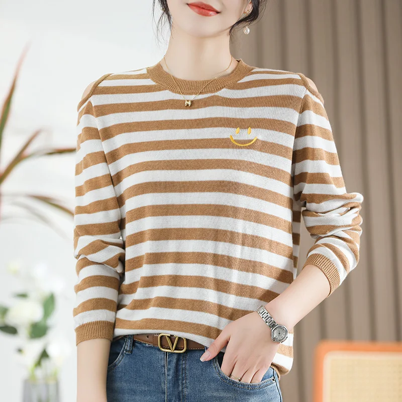 2023 Autumn Winter Women\'s Cashmere Sweater Pullover O-Neck  Casual Fashion  High Quality Warmth