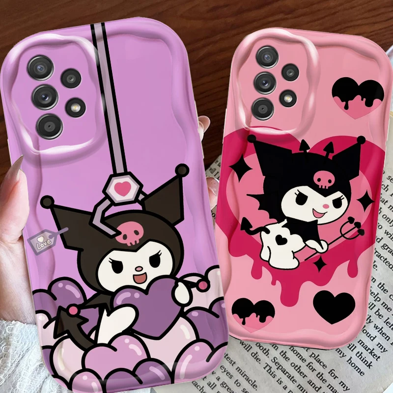 

Kuromi Cute Cartoon Sanrio For Samsung A55 A54 A53 A52 A35 A34 A33 A32 A25 A24 A23 A22 A21S A15 A13 A14 5G Wave Oil Cover