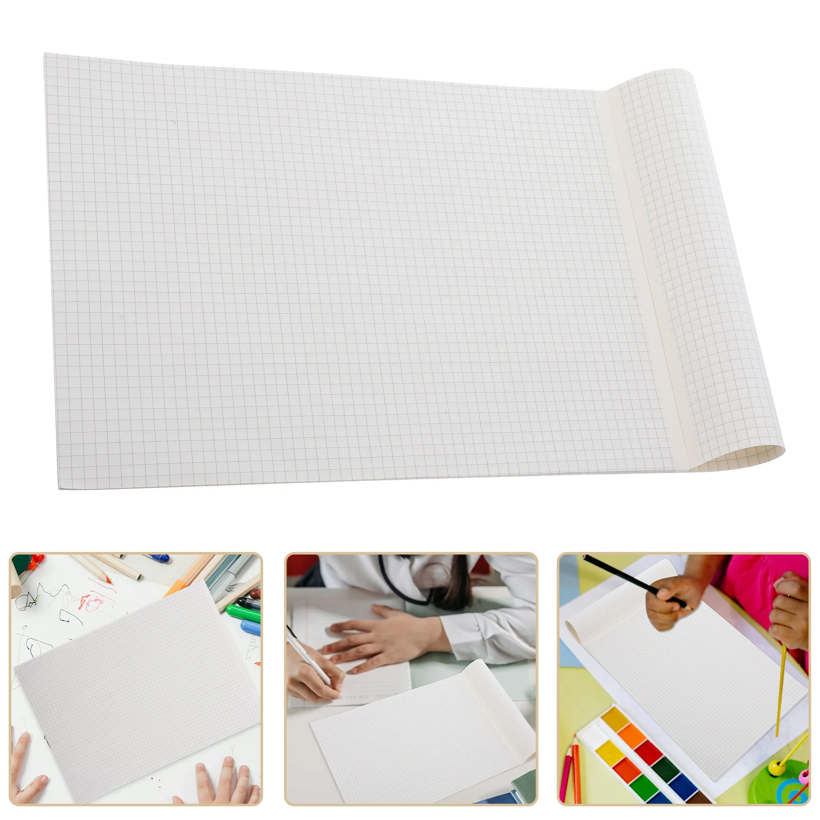 Checkered Draft Book Engineering Notebook Graph Paper Grid Back to School Supply Student Use