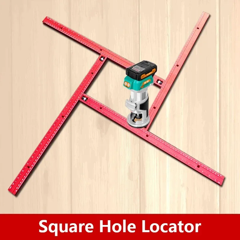 Woodworking engraving machine fixture guide rail adjustable square template trimming machine milling groove carving guide rail