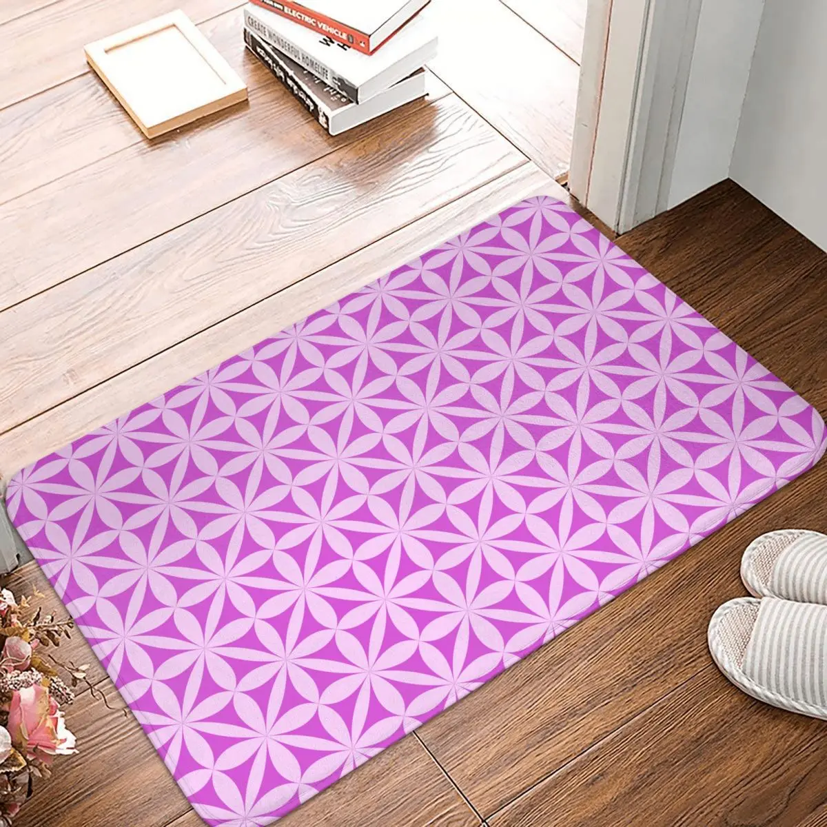 Magenta Wallpaper Seamless Doormat Anti-Slip Entrance Kitchen Bathroom Floor Door Mats Garage Carpet Rug