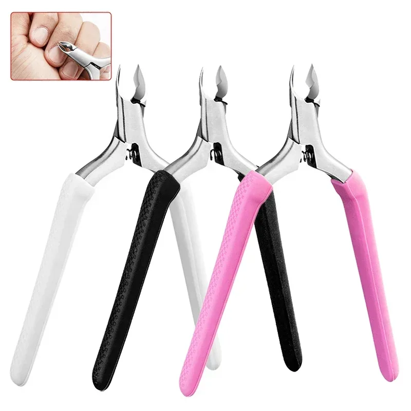 Colorful Olecranon Scissors Toenail Ingrown Dead Skin Remover Cuticle Scissors Nippers Manicure Clipper Cutter Pliers Nail Tools