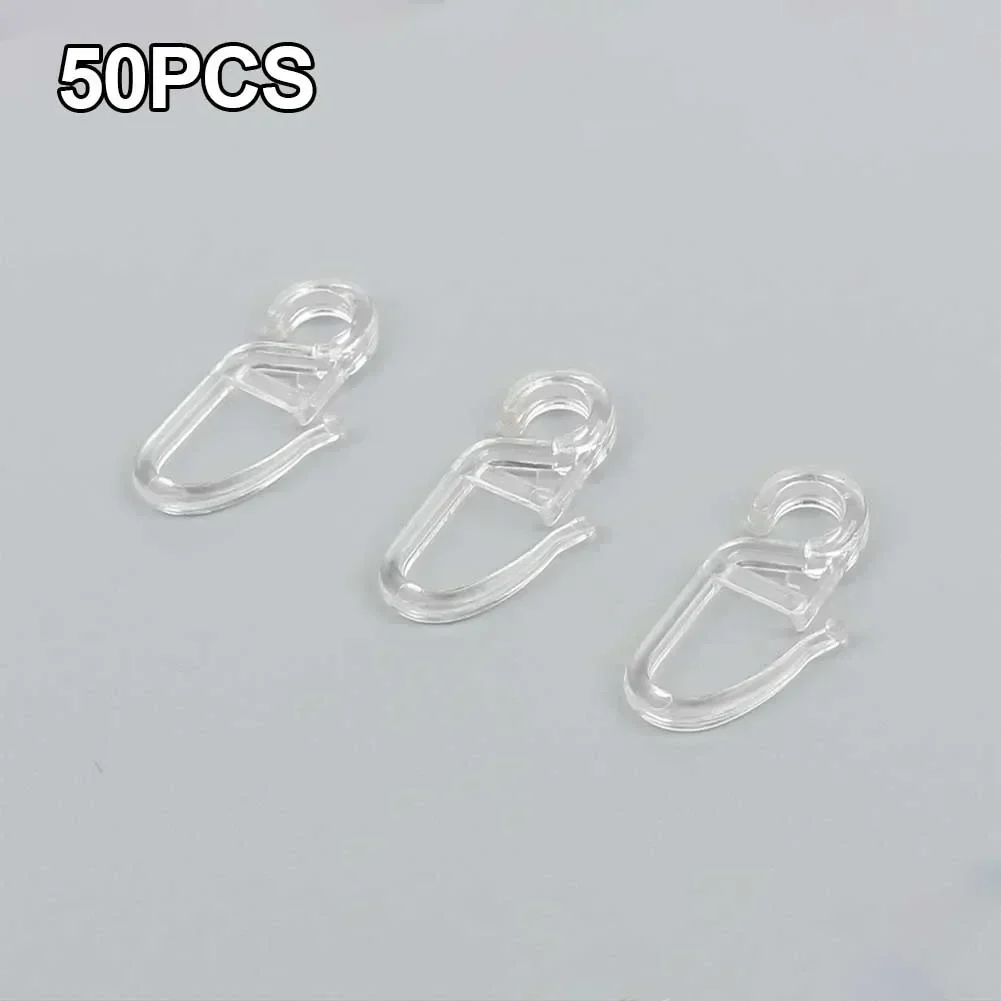 50 Pcs Curtain Hooks Curtain Accessories Curtain Folding Hook Eyelet 9mm Hook Length 34mm Hook Up Window Treatments Curtain Hook