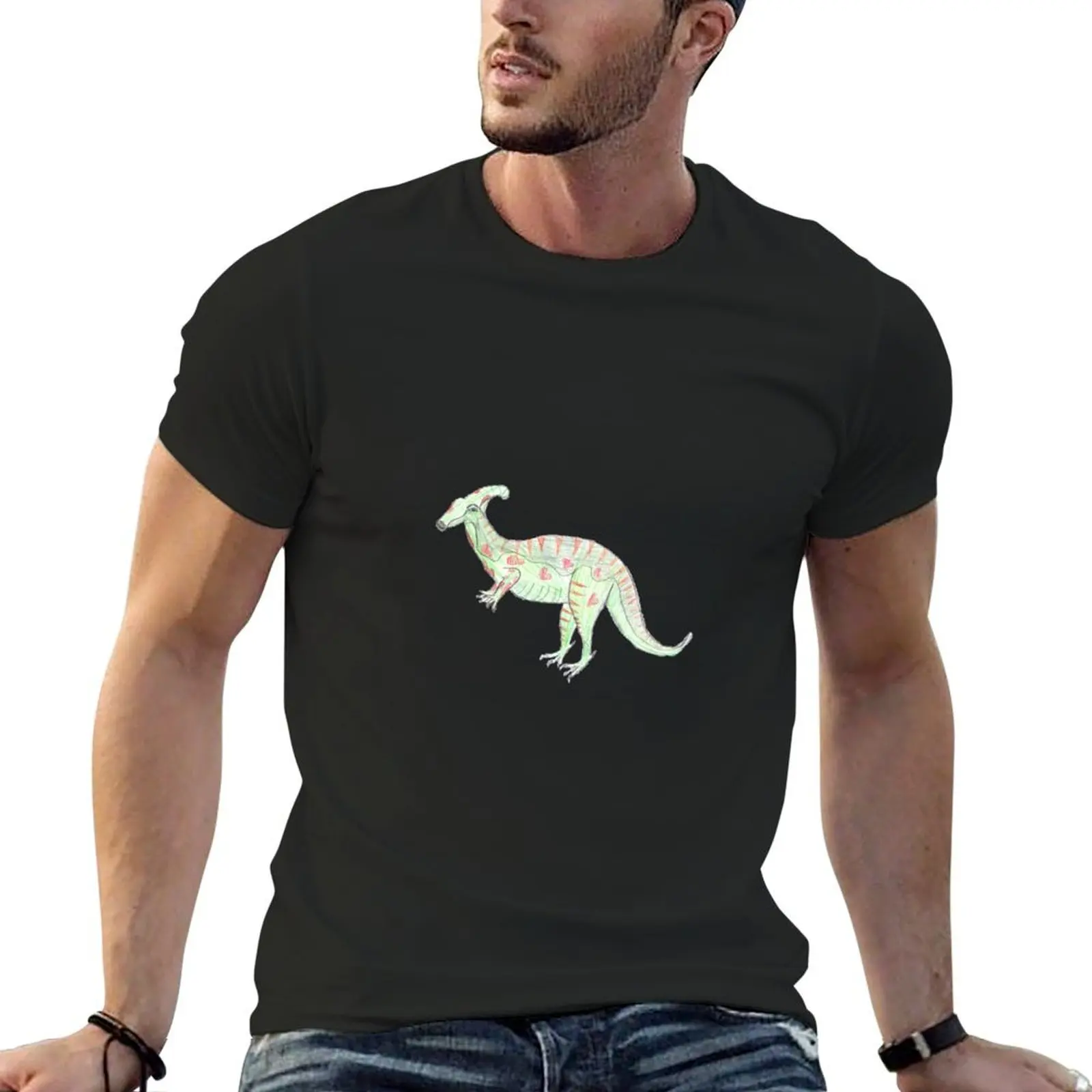 Parasaurolophus T-Shirt summer clothes Short sleeve tee anime shirts men