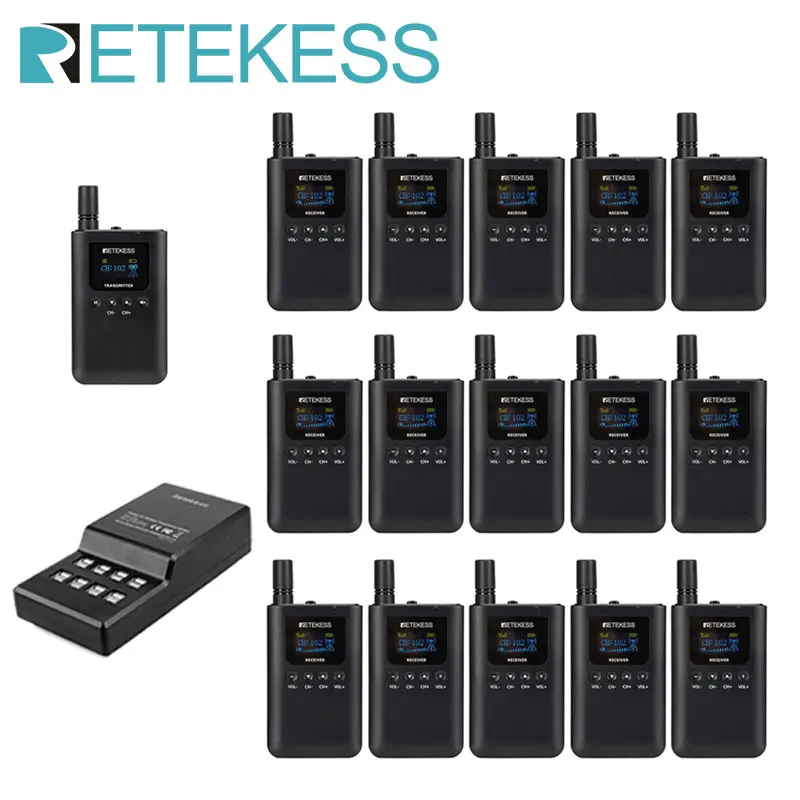 

Retekess TT125 Whisper System Tourist Audio Guide System Wireless Audio Kit For Umroh Excursion Meeting Church Factory Visiting