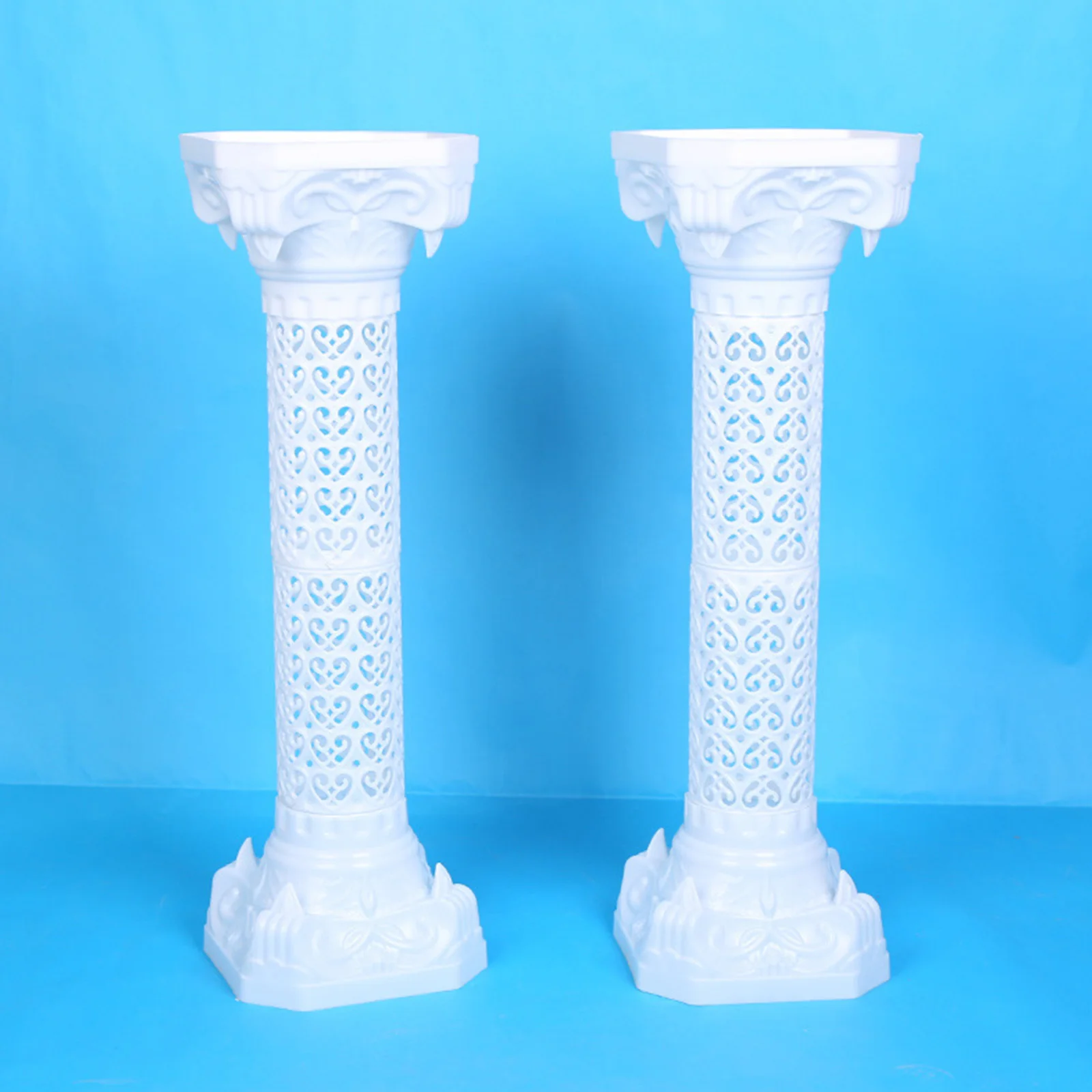 Roman Pillar Flower Vase Premium Plastic Wedding Decor Welcome Area Outdoor Wedding Roman Pillar Flower Vase Garden Party