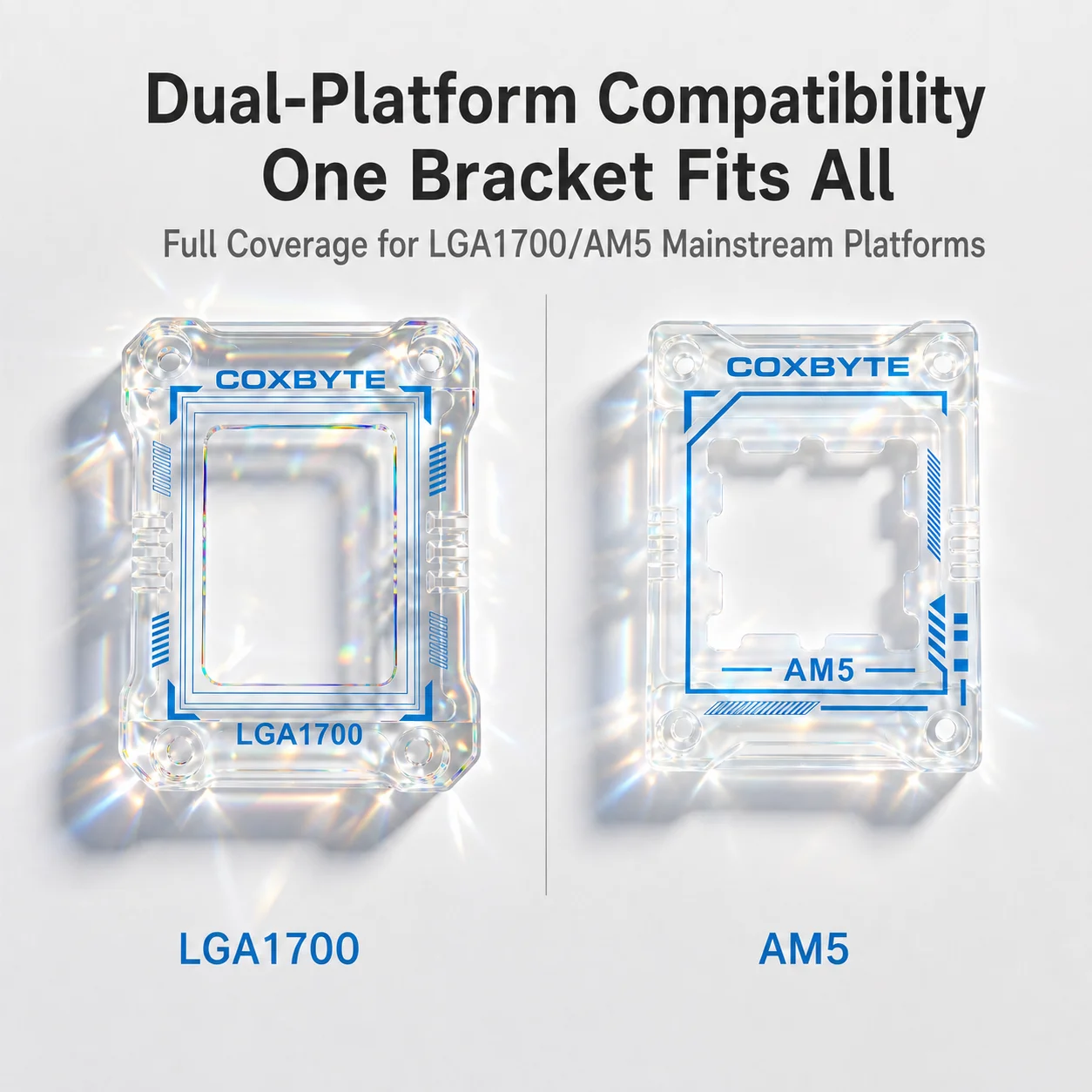 Coxbyte High-Temperature PC CPU Anti-Bending Frame Non-Conductive Corrector Buckle for Intel LGA1700 18XX & AMD AM5