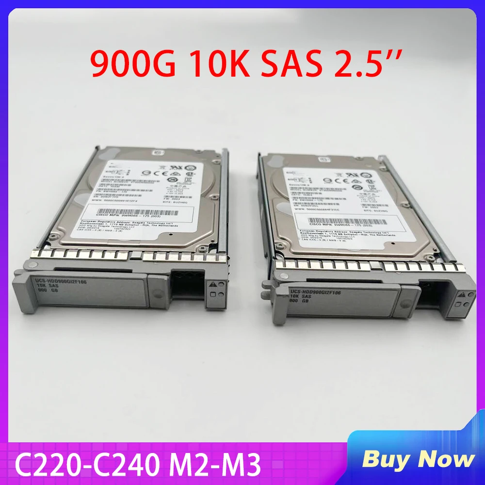 1PCS For Cisco C220-C240 M2-M3 900G 10K SAS 2.5''Server Hard Disk UCS-HDD900G12F106