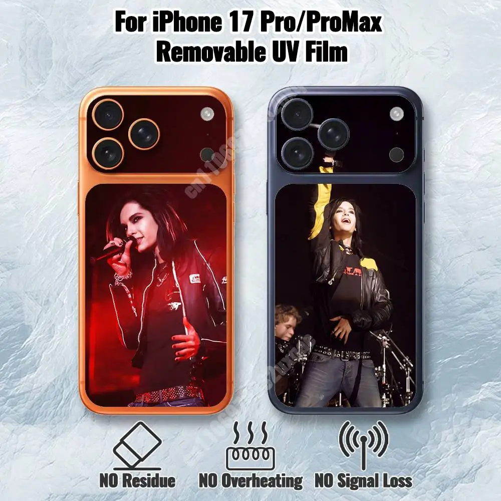 

T-Tokio Hotel-S B-Bill Kaulitz-S Removable UV Film for iPhone 17 Pro 17 ProMax HD Decal Skin