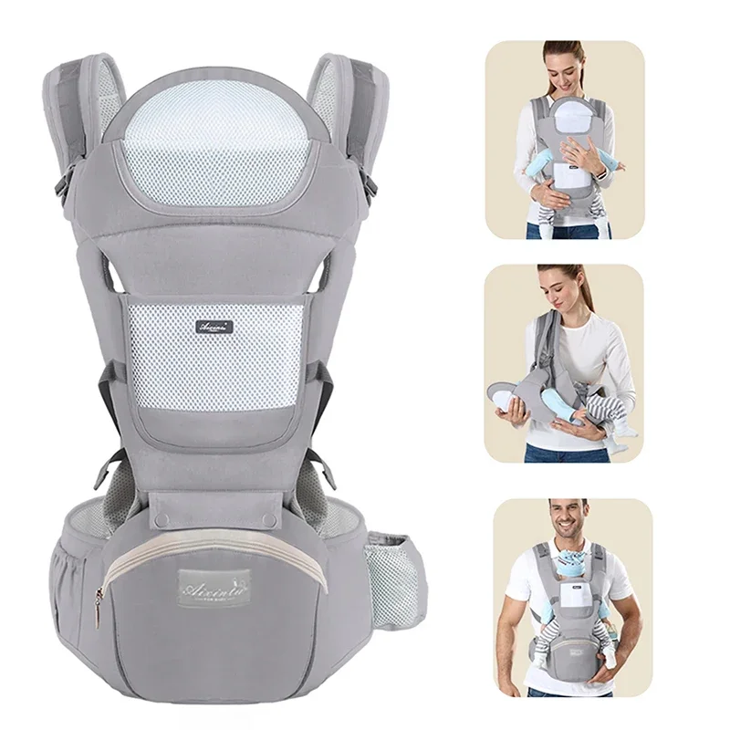 Zaino ergonomico per marsupio marsupio per neonato zaino da viaggio ergonomico per marsupio con rivestimento frontale