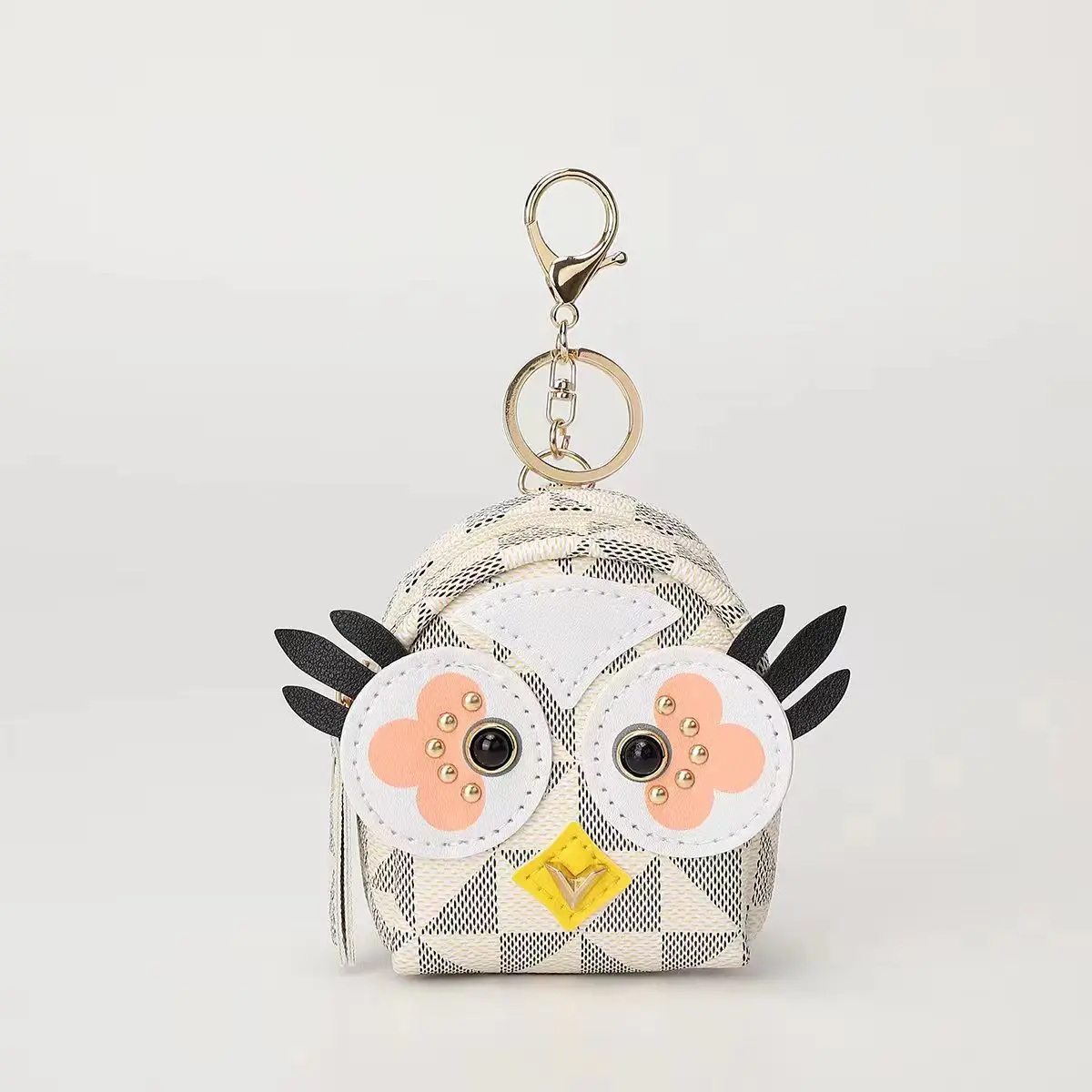 1PCS Women's Key Bag Personality Owl Backpack Bluetooth headset Coin Key Storage bag Simple change pouch