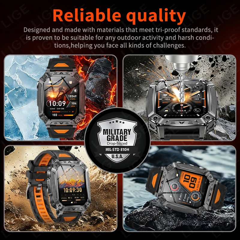 LIGE Wbudowany Smartwatch Męsk – Outdoor Lighting Ip Rating recenzja i cena