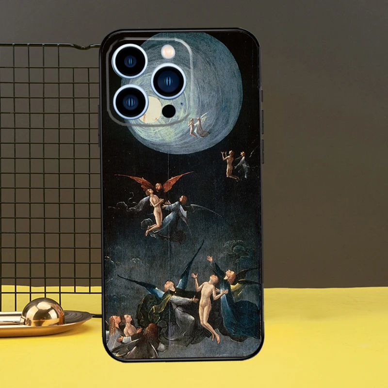 Hieronymus Bosch Kunst Malerei Handyhülle für iPhone 11 12 13 14 16 15 Pro Max Mini 7 8 Plus X XR XS Max Cover