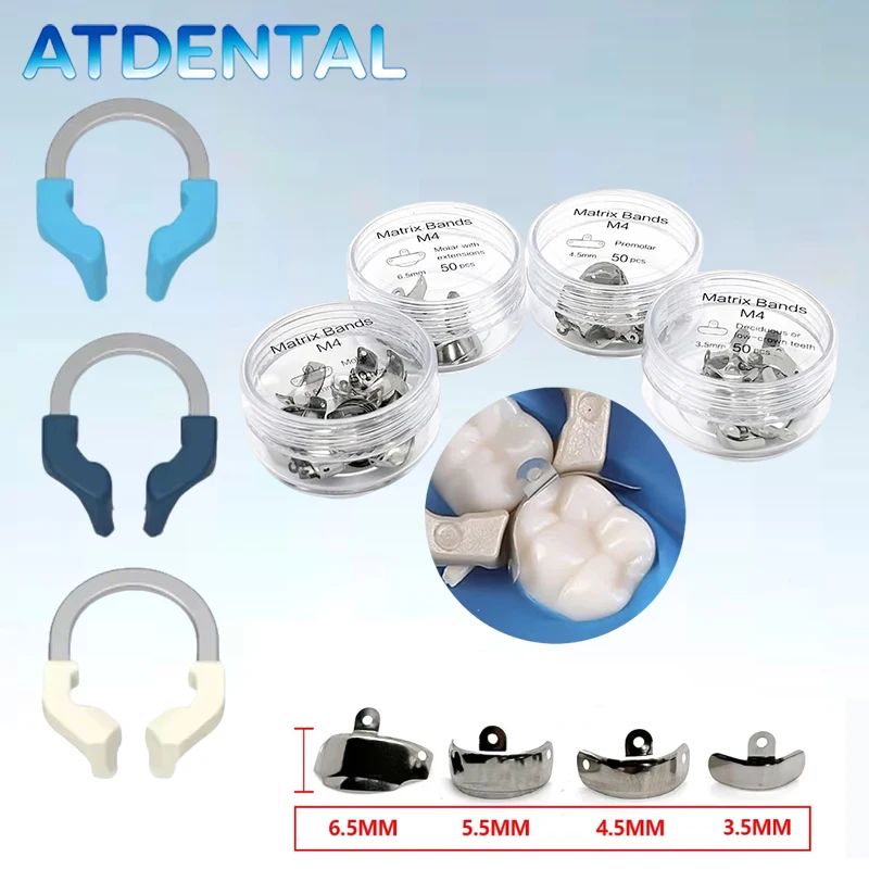 

Dental Sectional Matrix Bands System Universal Narrow Nickel Titanium Clamping Ring Dental Matrix Dentist Tools