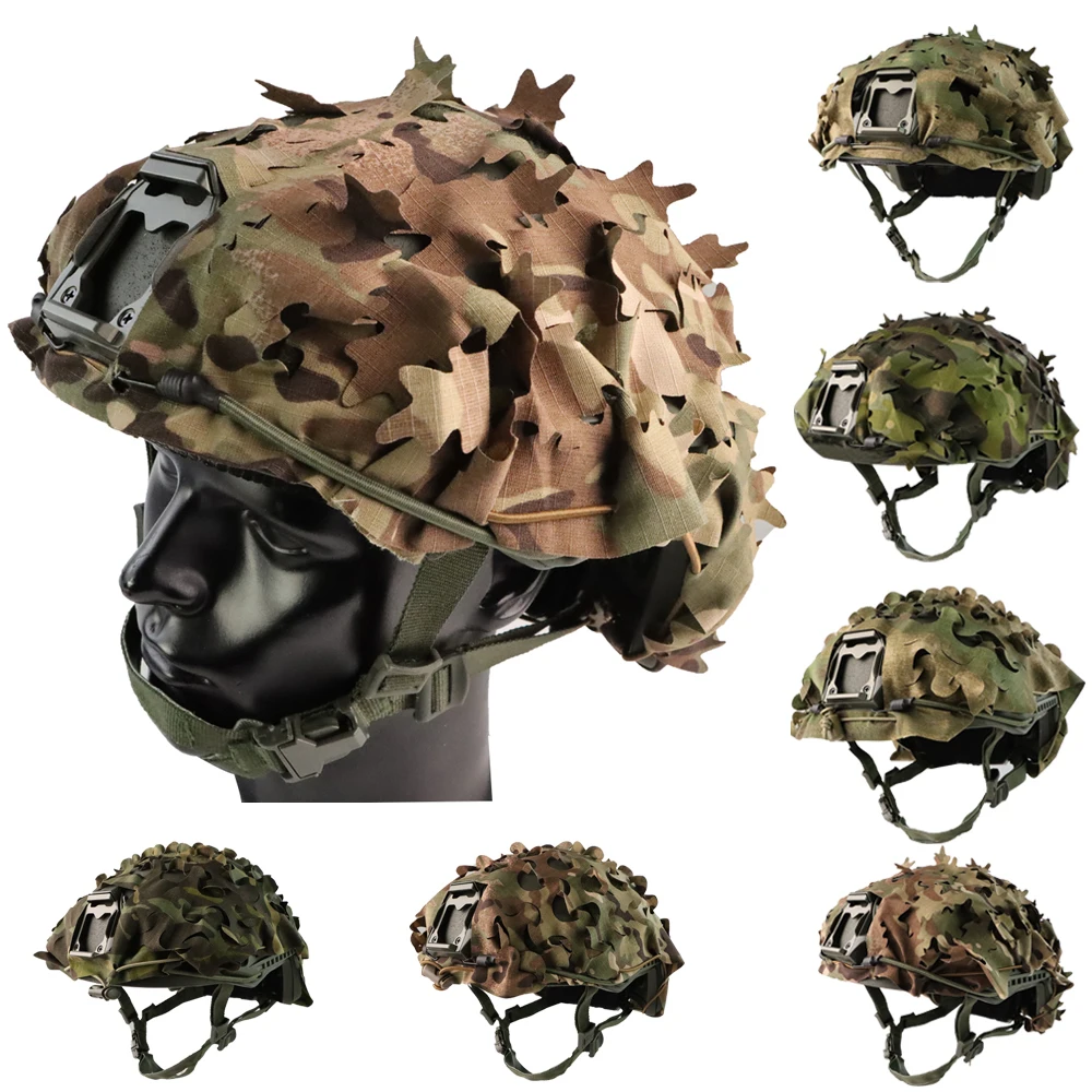 Tactical Helmet 3D Camouflage Cover For FAST Mich Helmets,Helmet Not Included