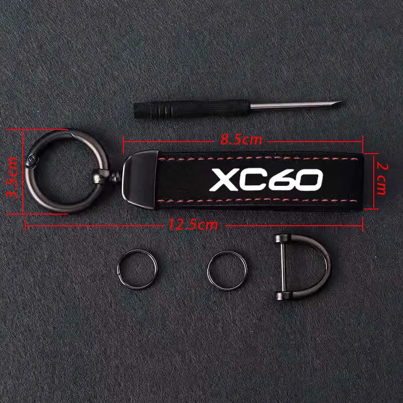 سلسلة مفاتيح بحبل إبداعي لفولفو XC60 ، ضد الضياع ، حزام حبل عقدة ، سلاسل مفاتيح السيارة ، سهلة الاستخدام ، متينة ، حلقة مفاتيح عصرية ، إكسسوارات سيارة