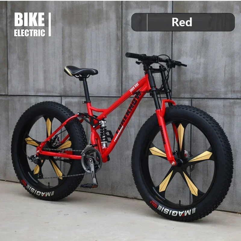 Boy And Girl Mountain Bike Student Variable Speed Off Road Vehicle Beach Super Wide Fat Tire Bike