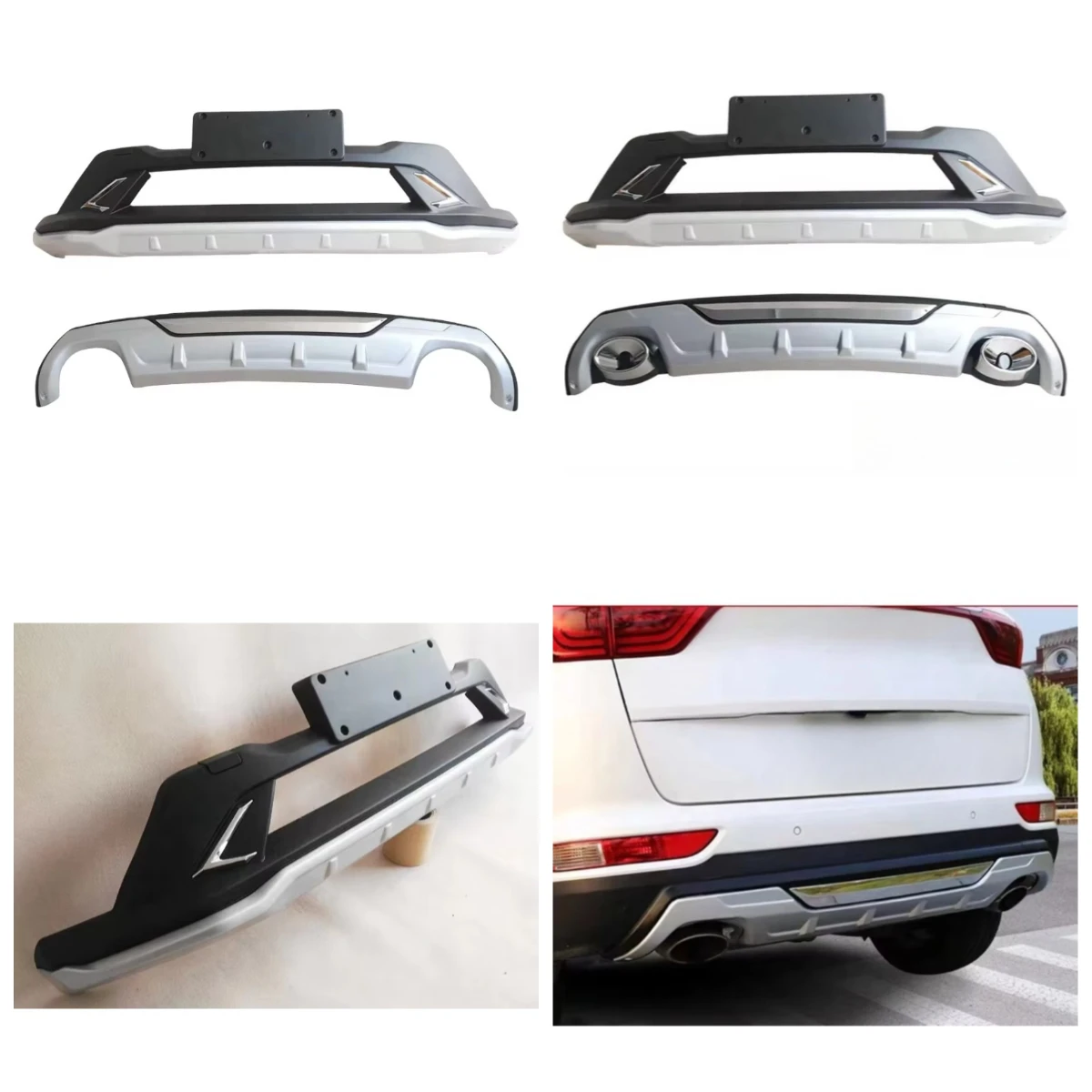 

Stlf Front Rear Bumper Guards Protector For Sportage 2016-2021 Automotive Car Parts