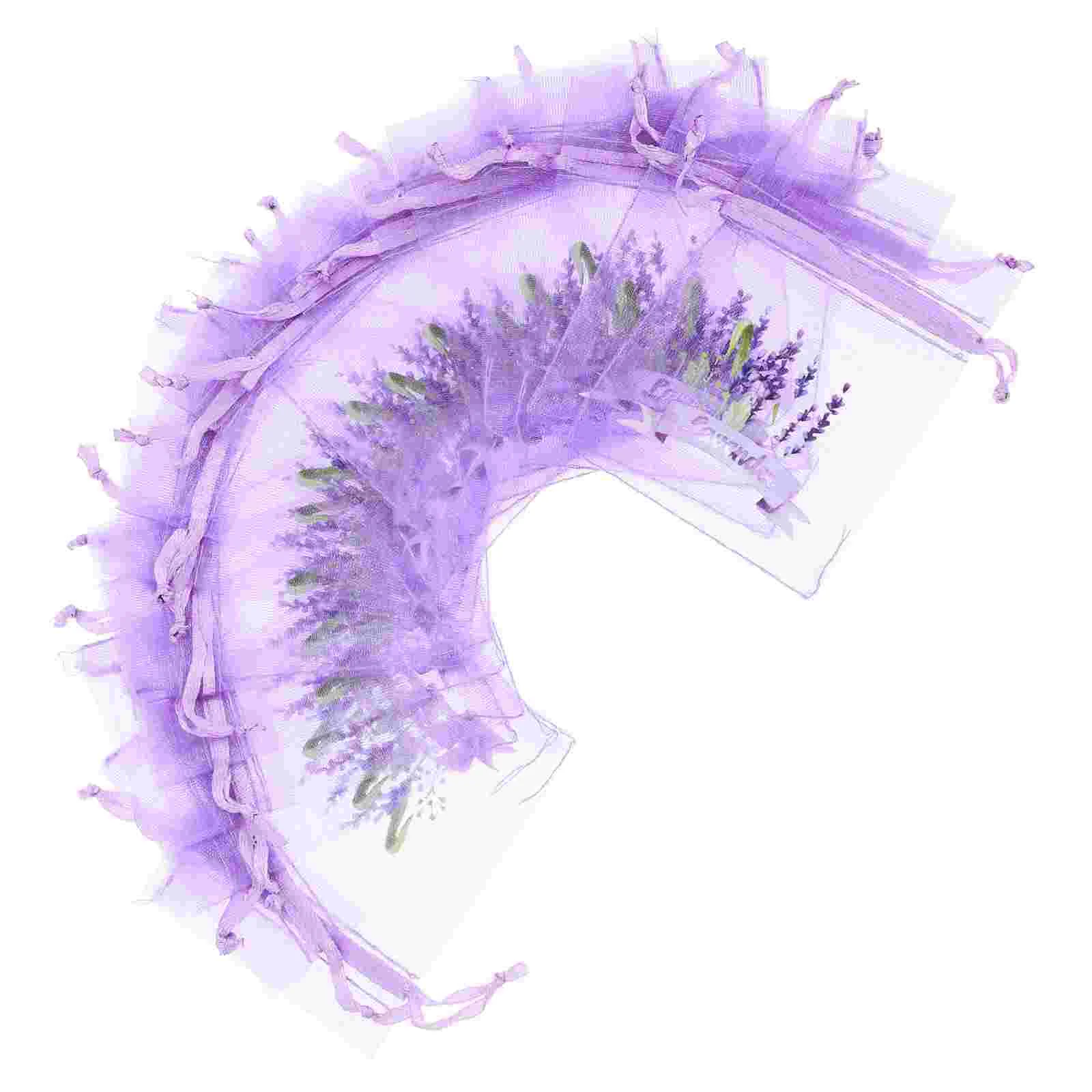 20 Pcs Lavender Bag Mesh Sachets Bags Storage Empty Pouch Gauze Clear Party Favor