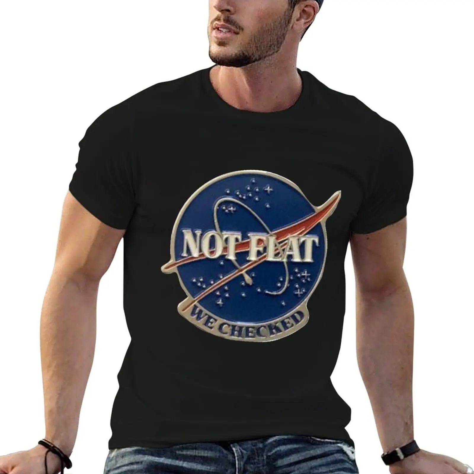 

not flat we checked T-Shirt Aesthetic clothing sweat Men's t shirts