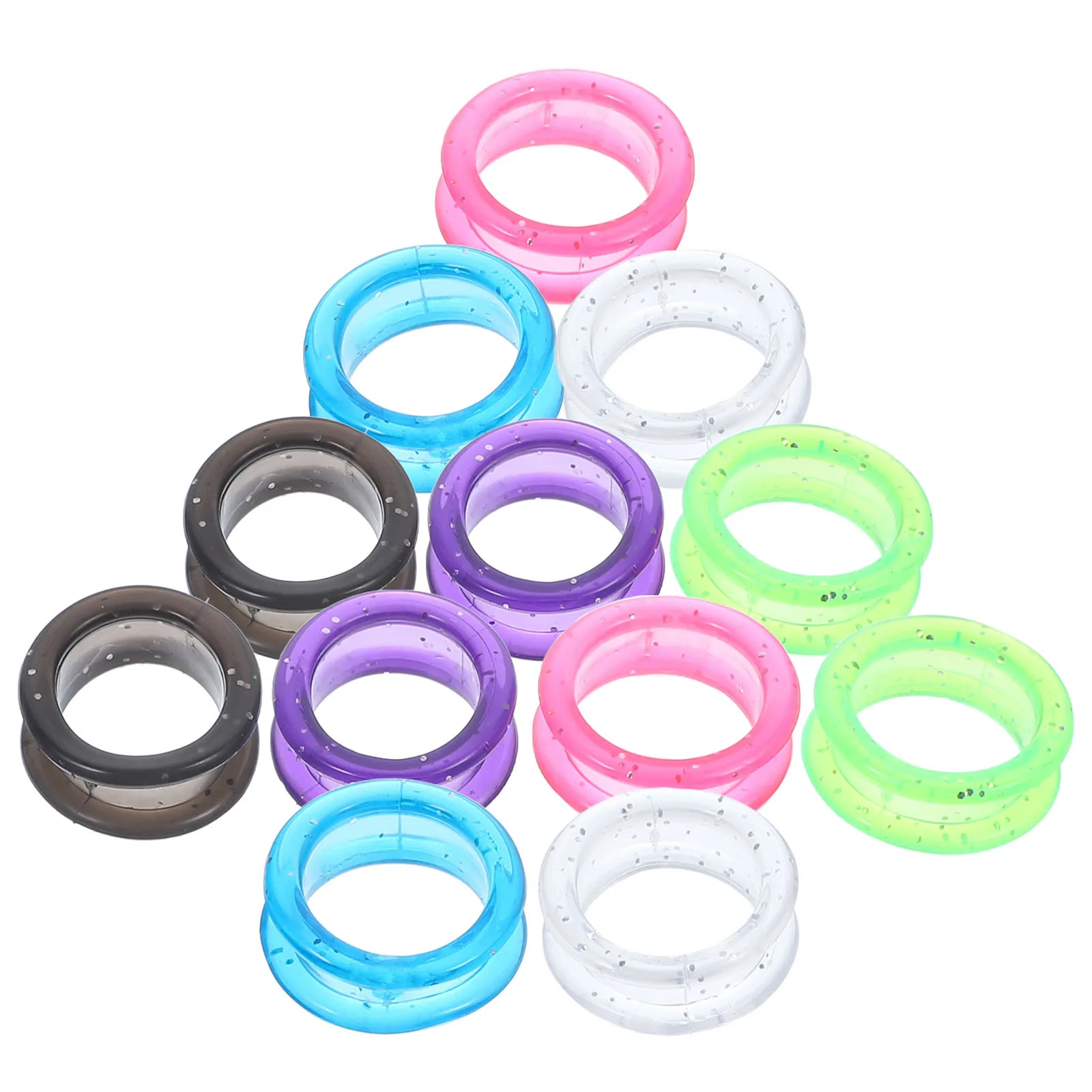 12Pcs Silicone Scissor Finger Rings Colored Soft Non-Skid Protective Covers for Hairdressing Pet Grooming Shears Durable Finger