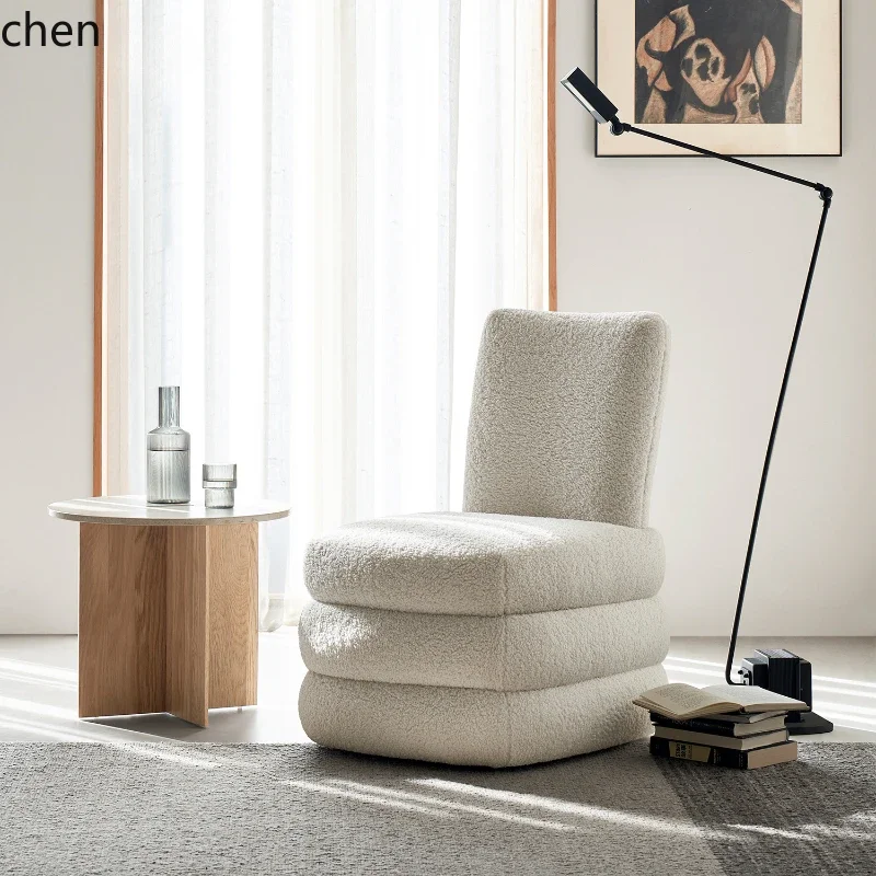 

YFY casual cream wind lamb wool single chair rotating sofa chair makeup stool dressing chair