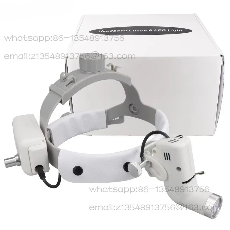 Dental LED headlight 5W adjustable aperture size Head-mounted orthopedic surgery with magnifying glass