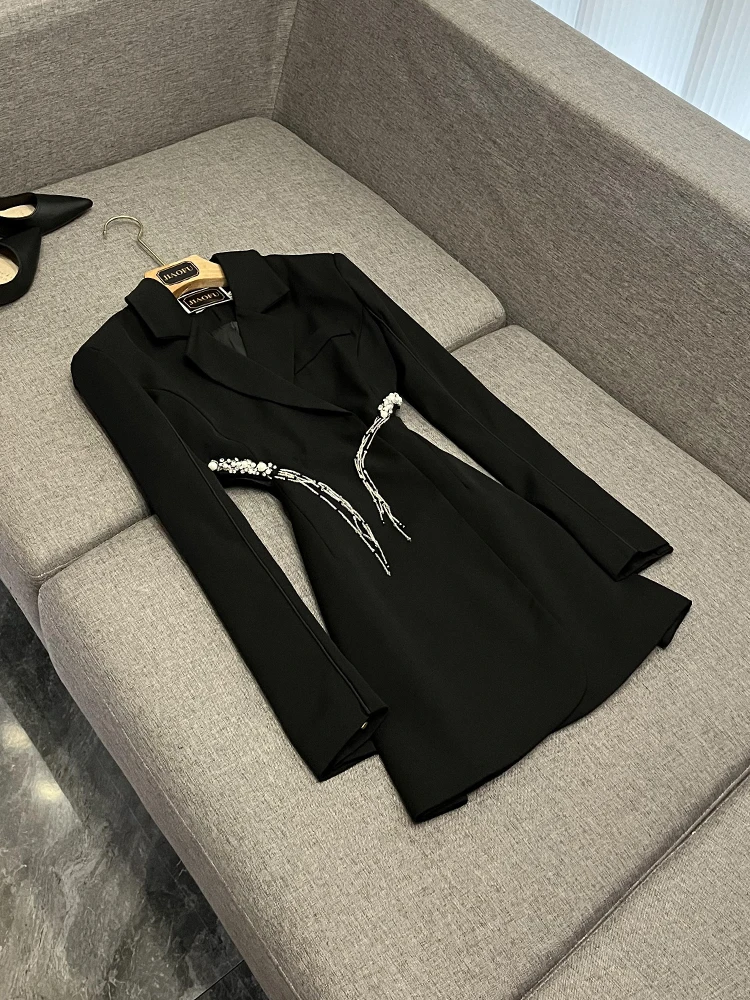 

Hebe Sle Bla Heavy Work Drill ручной работы с длинным светом и поясом Faion Commute Suit Pure Color Regular JF