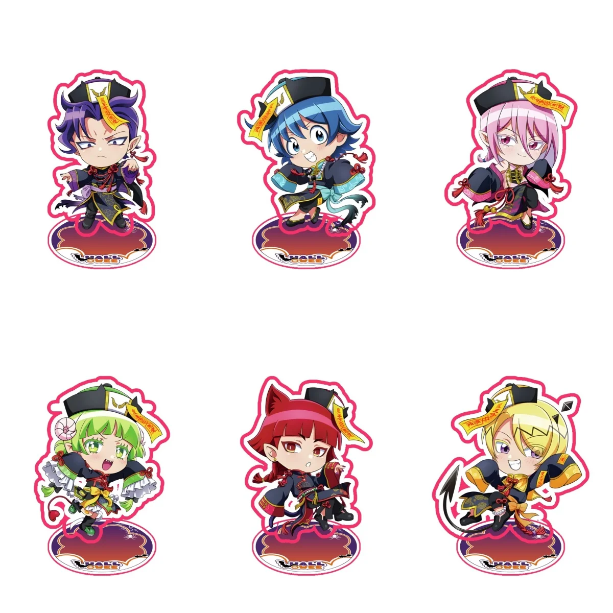 

10CM Anime Welcome to Demon School! Keychain Acrylic Stand Model Cosplay Charm Characters Ornament Accessories Christmas Gifts