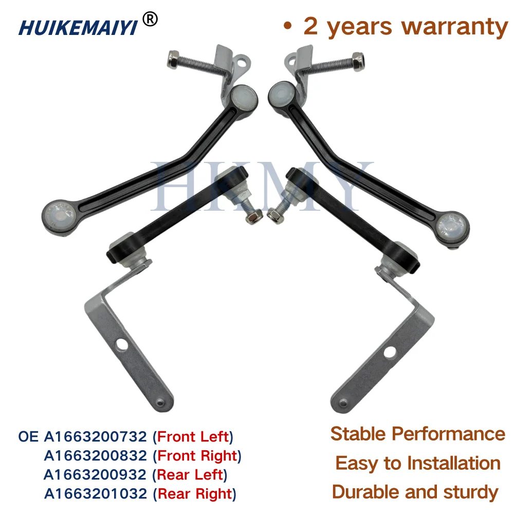 

HEADLIGHT LEVEL SENSOR LINKAGE For Mercedes Front Left&Right Rear Left&Right A1663200732 A1663200832 A1663200932 A1663201032