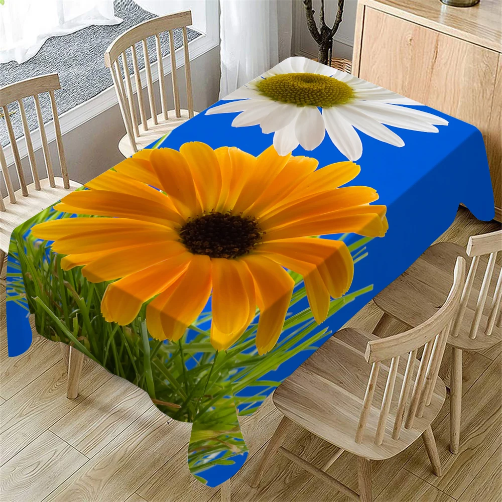 

Rectangular Tablecloth Polyester Table Cover for Indoor Dining Table, Camping, Kitchen Party Holiday Christmas Table Decorations
