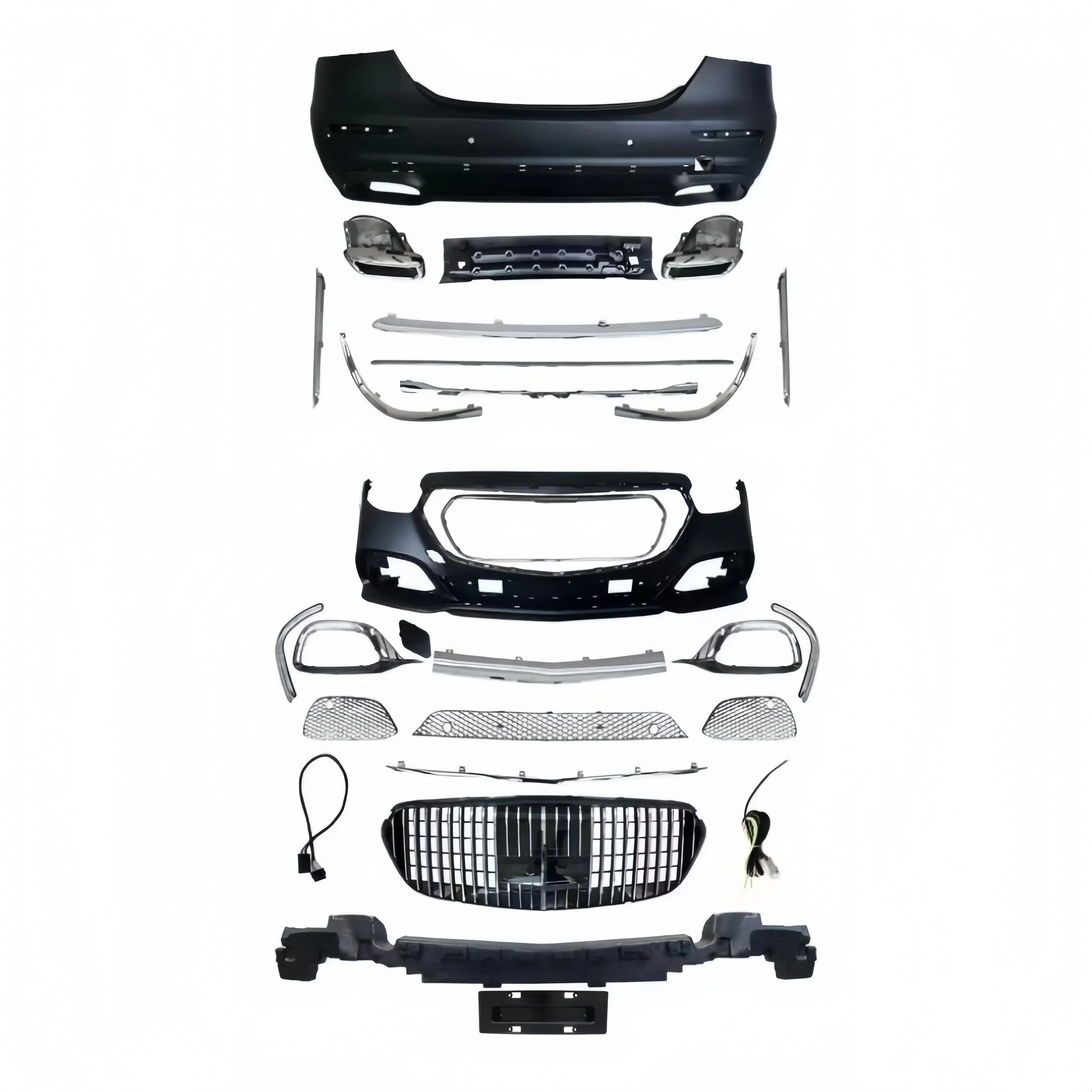 Wholesale New Car Facelift Bodykit for Mercedes Benz E Class W213 Upgrade Maybach Style Front Rear Bumper Grille Conversion Kit