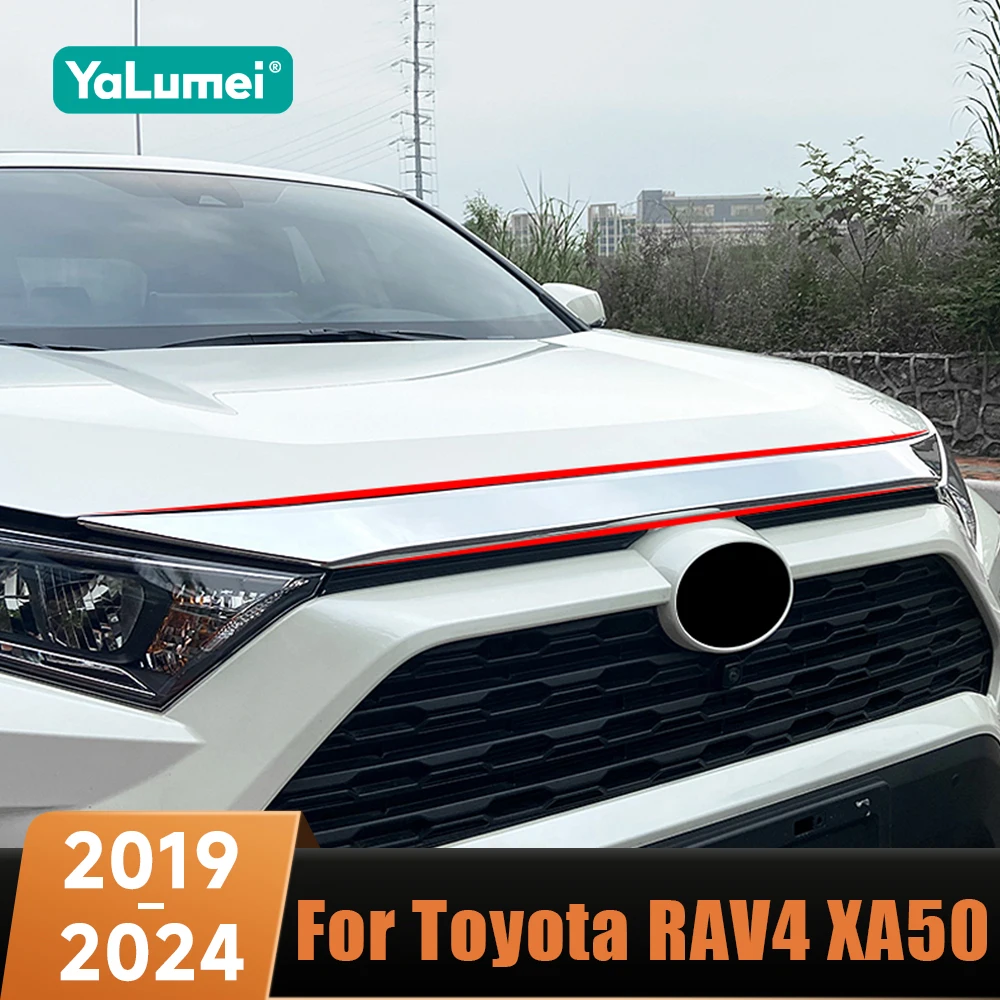 

Накладка на передний бампер автомобиля, капот, вентиляционная решетка, наклейка, аксессуары для Toyota RAV4 XA50 2019 2020 2021 2022 2023 2024, гибридный