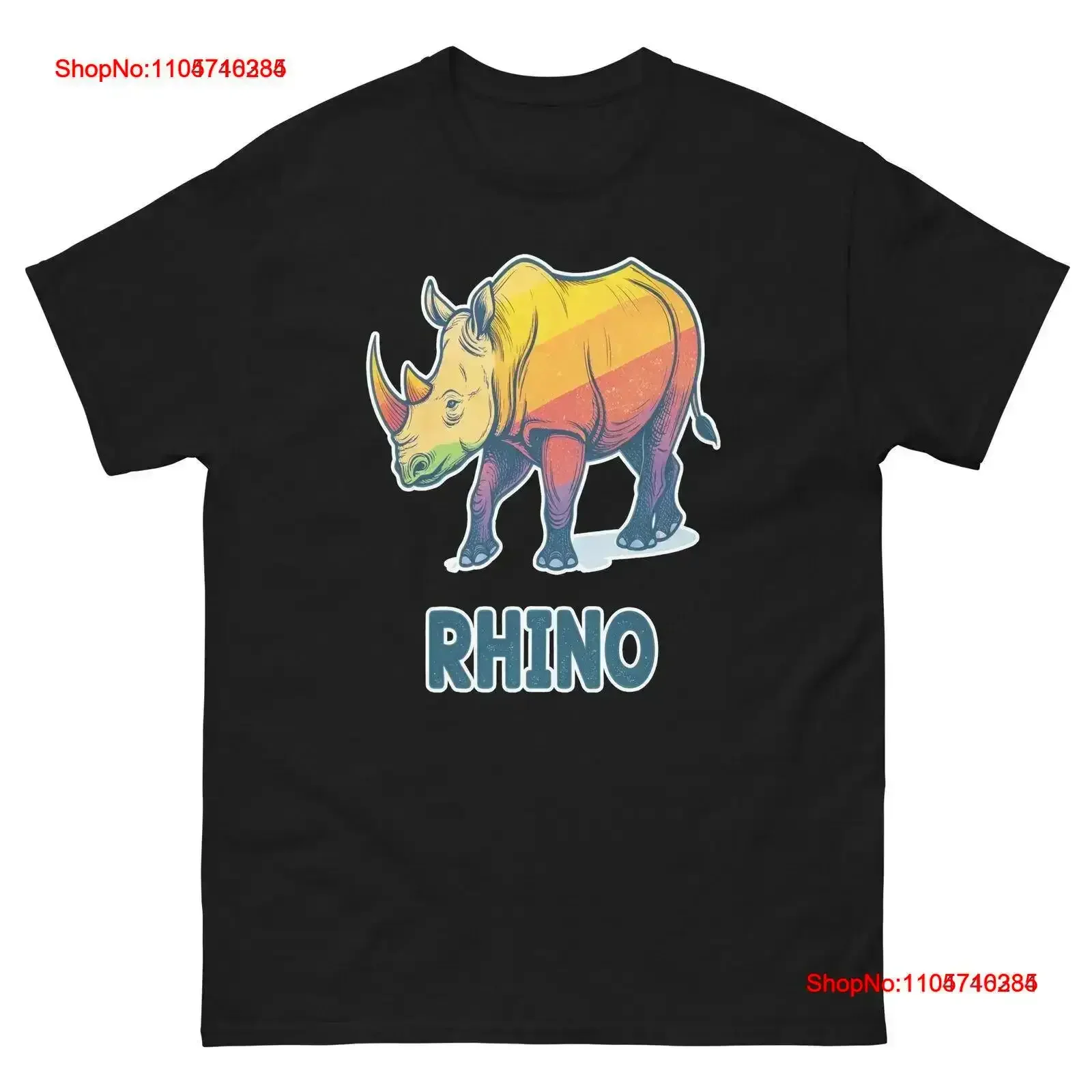 Rhino Animal Nature Wonderful Amazing T Shirt vintage Washed streetwear Comfortable Top For Everyday Wear designer clothes