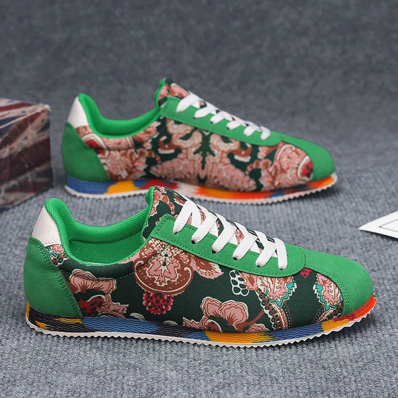 

Мужская повседневная обувь, новинка 2025 года, мужские желтые кроссовки, модные мужские кроссовки из ткани с принтом граффити, удобная легкая обувь на плоской подошве