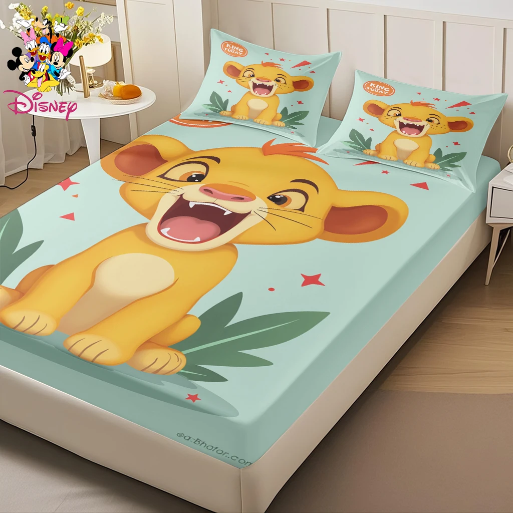 طقم ملاءات ديزني يونغ سيمبا مكون من 2/3 قطعة، قماش ناعم وقابل للغسل في الغسالة، هدية للعطلات للعائلة والأصدقاء
