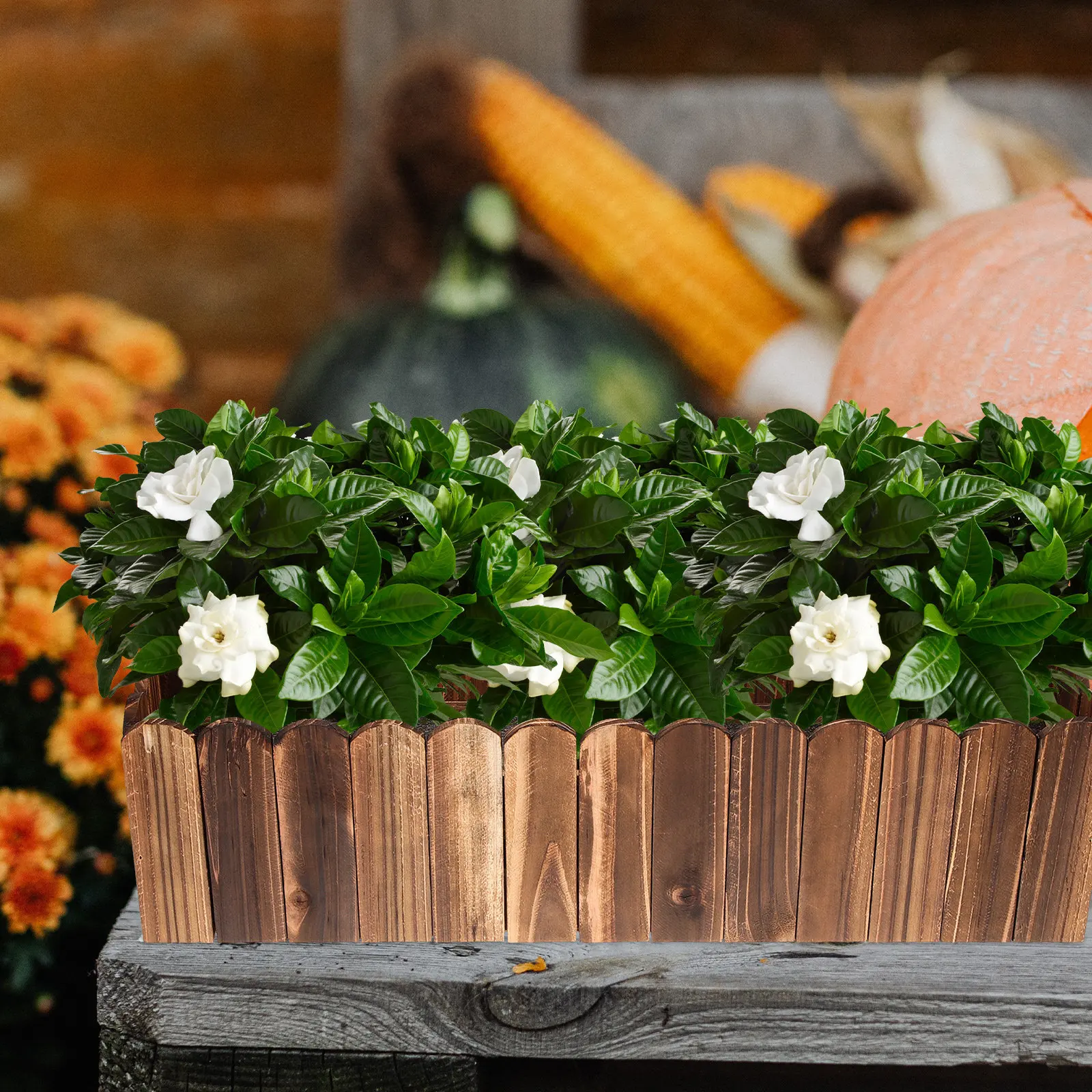 Wood Planter Box Rustic Flower Pot Small Flowerpot Window Planter Indoor Balcony Garden Wooden Flower Pot Window Box Planters