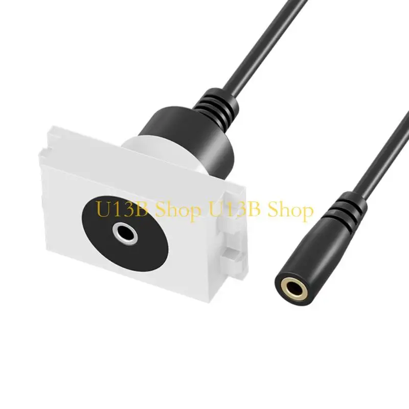 U13B 3.5mm Sound Extension Cable 3.5mm Port Wall Plate Panel Functionality for Instantly Connection to Phones Sound Gear