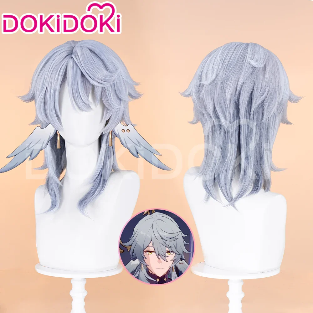 Sunday Robin Aventurine Cosplay Wig Game Honkai:Star Rail DokiDoki Wig Sunday HSR Black Swan Cosplay Wig Free Wig Cap Halloween